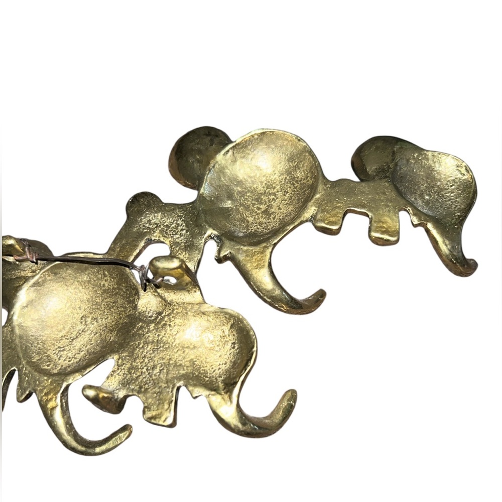 Rare Walter Bosse Brass Elephants Key Hanger Mid Century Key Hooks Austria - Picture 6 of 6